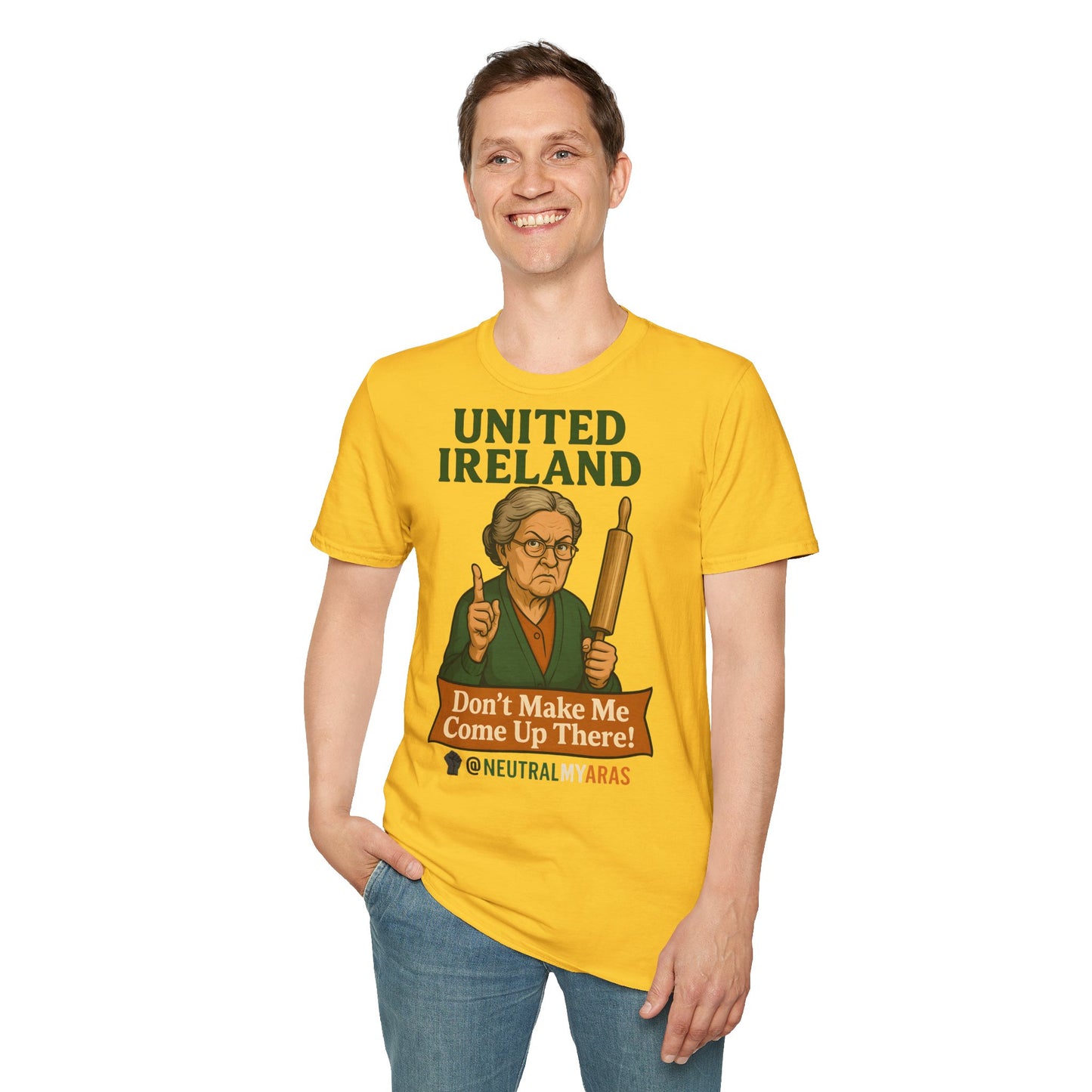 🔥 ANGRY GRANNY "United Ireland – Don’t Make Me Come Up There" T-Shirt ☘️