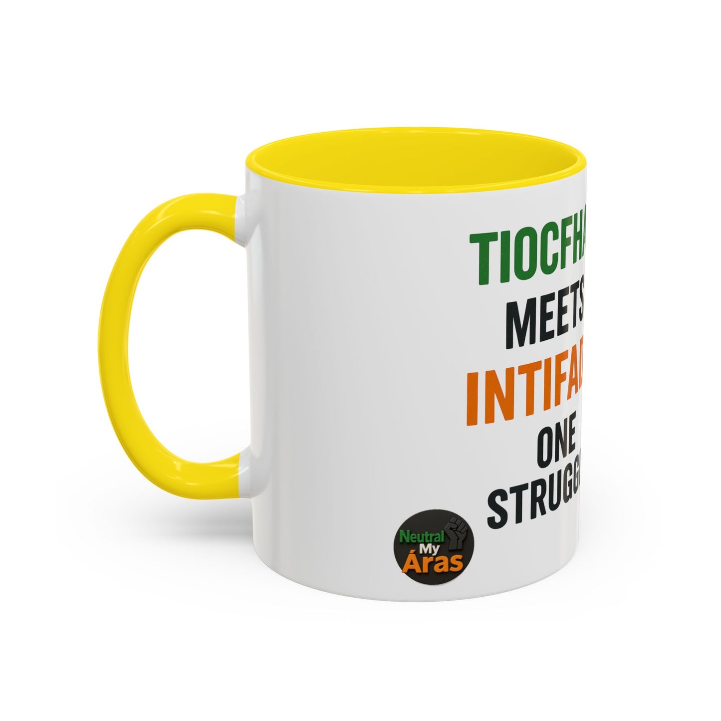☕ Tiocfaidh ár lá Meets Intifada – One Struggle - Paddystinian Mug