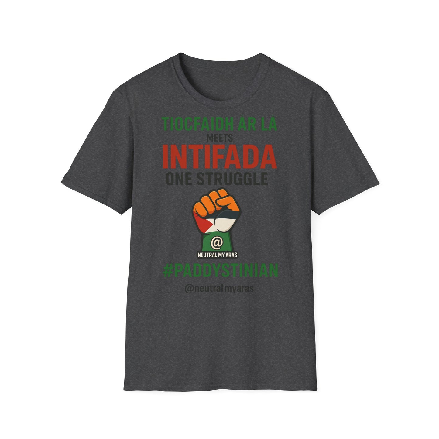 👕 “Tiocfaidh ár lá” Meets “Intifada” – One Struggle - Paddystinian T-Shirt