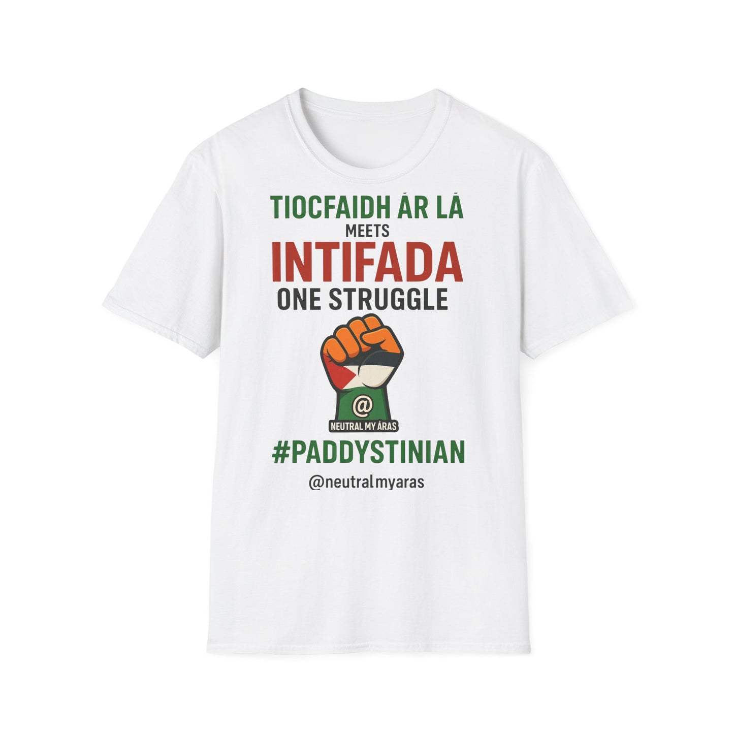 👕 “Tiocfaidh ár lá” Meets “Intifada” – One Struggle - Paddystinian T-Shirt