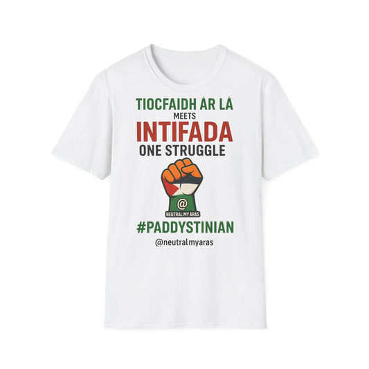 👕 “Tiocfaidh ár lá” Meets “Intifada” – One Struggle - Paddystinian T-Shirt