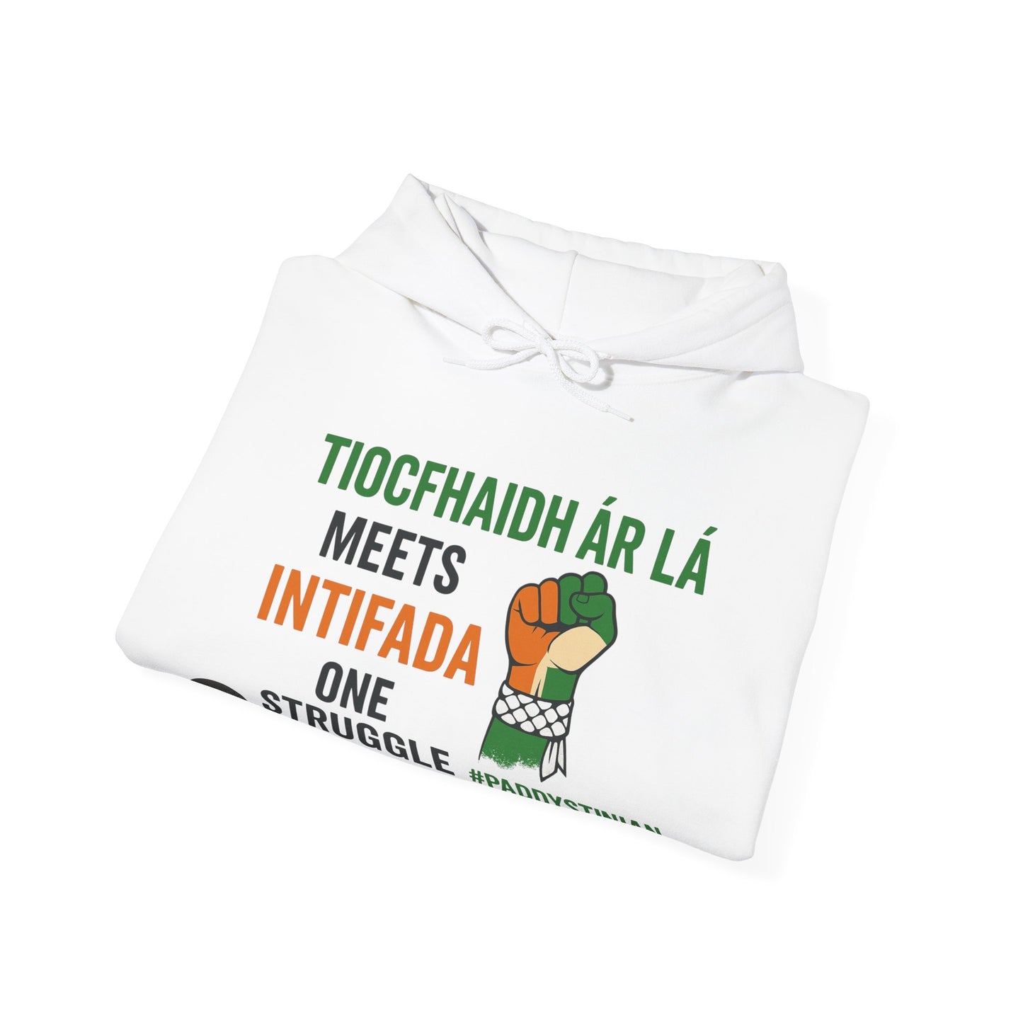 👕 “Tiocfaidh ár lá” Meets “Intifada” – One Struggle - Paddystinian Hoodie