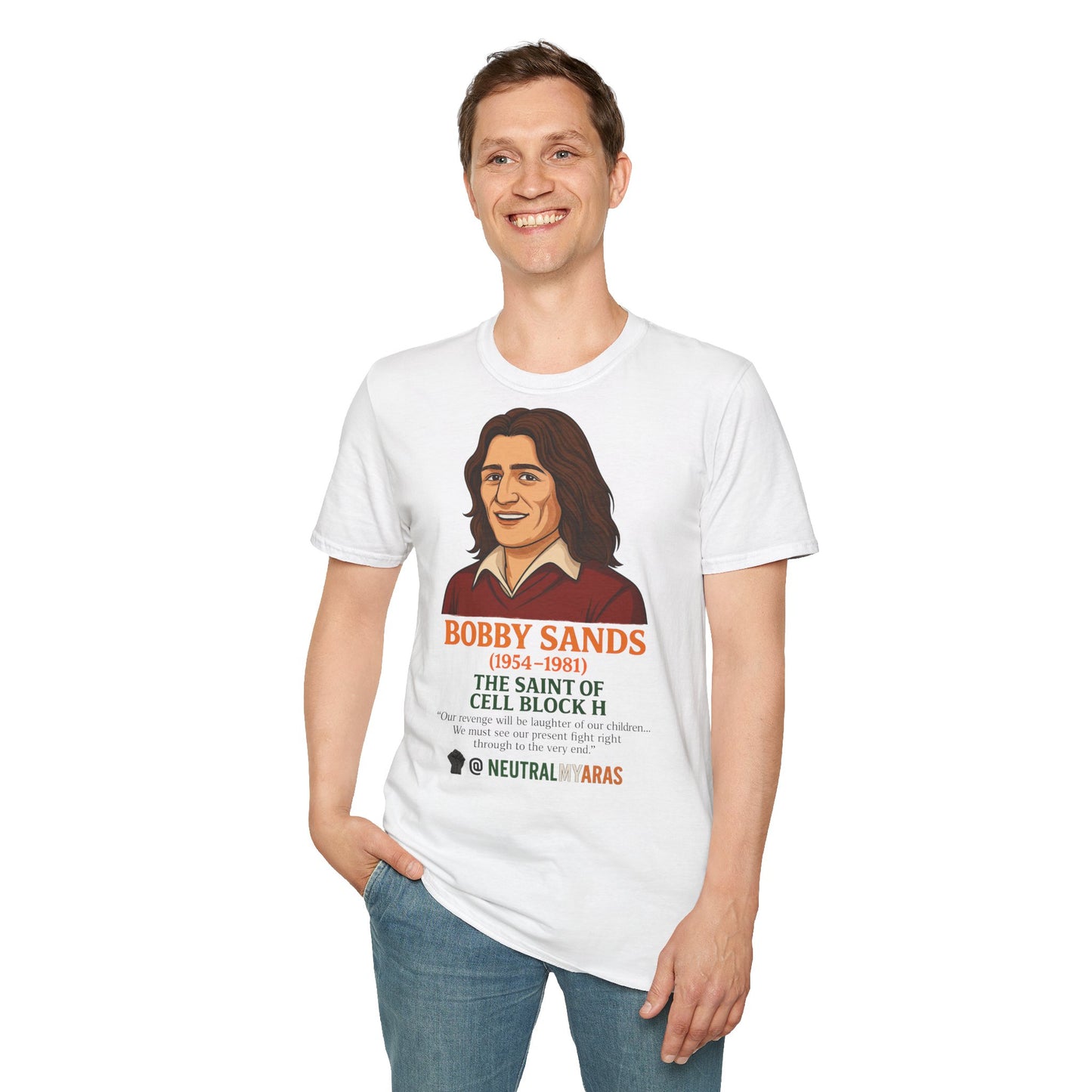 🟧 Bobby Sands – The Saint of Cell Block H T-Shirt ☘️