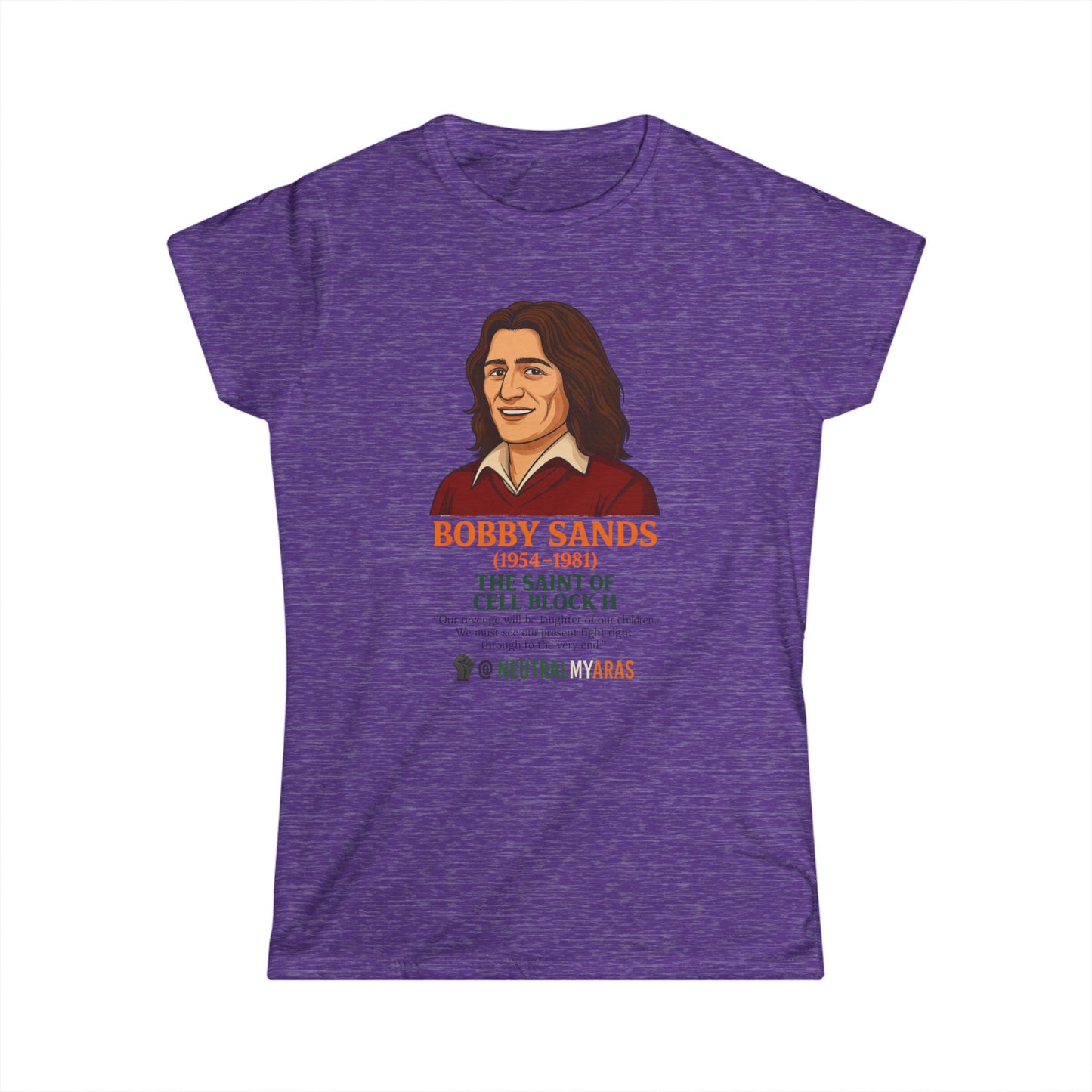 Women's Softstyle Tee 🟧 Bobby Sands – The Saint of Cell Block H