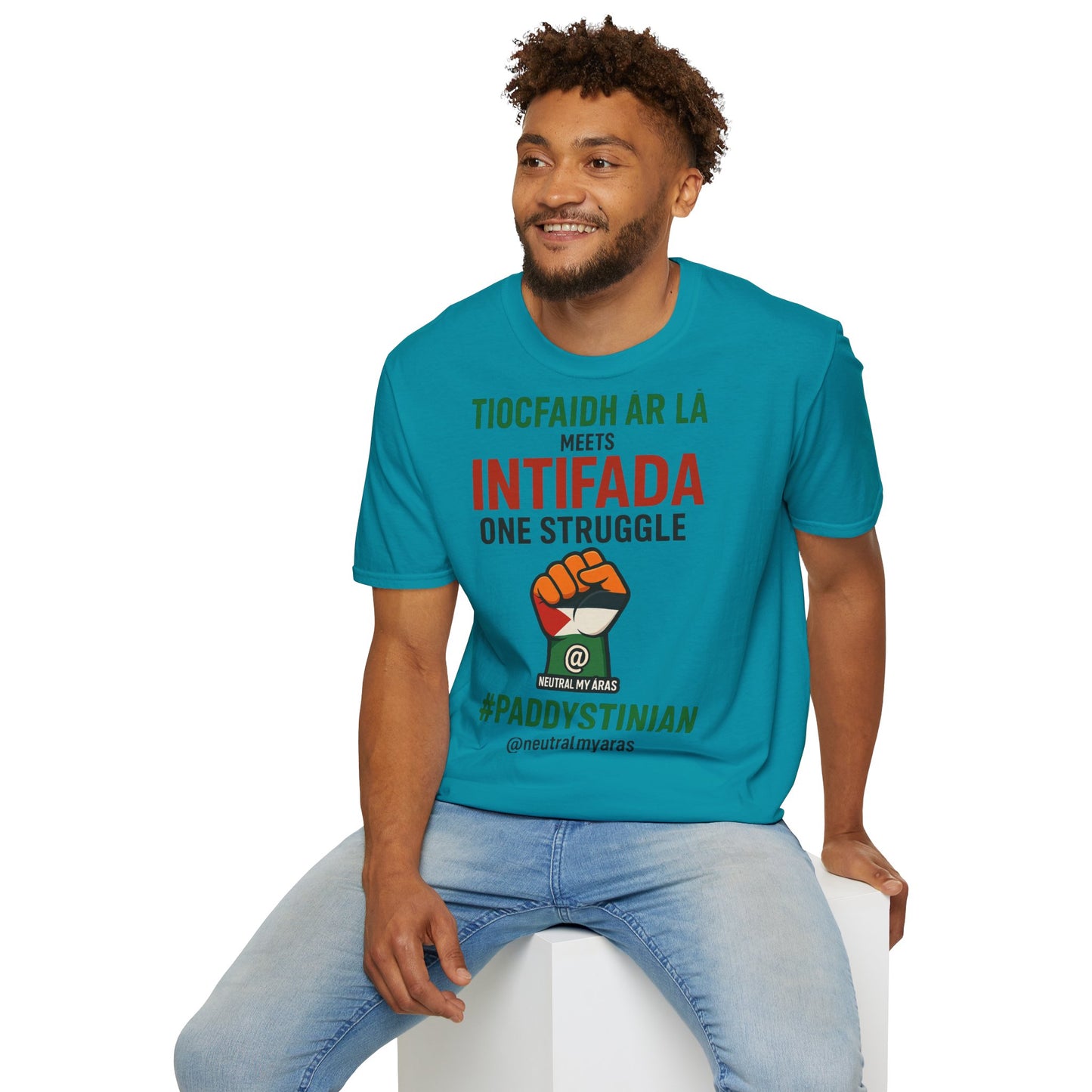👕 “Tiocfaidh ár lá” Meets “Intifada” – One Struggle - Paddystinian T-Shirt