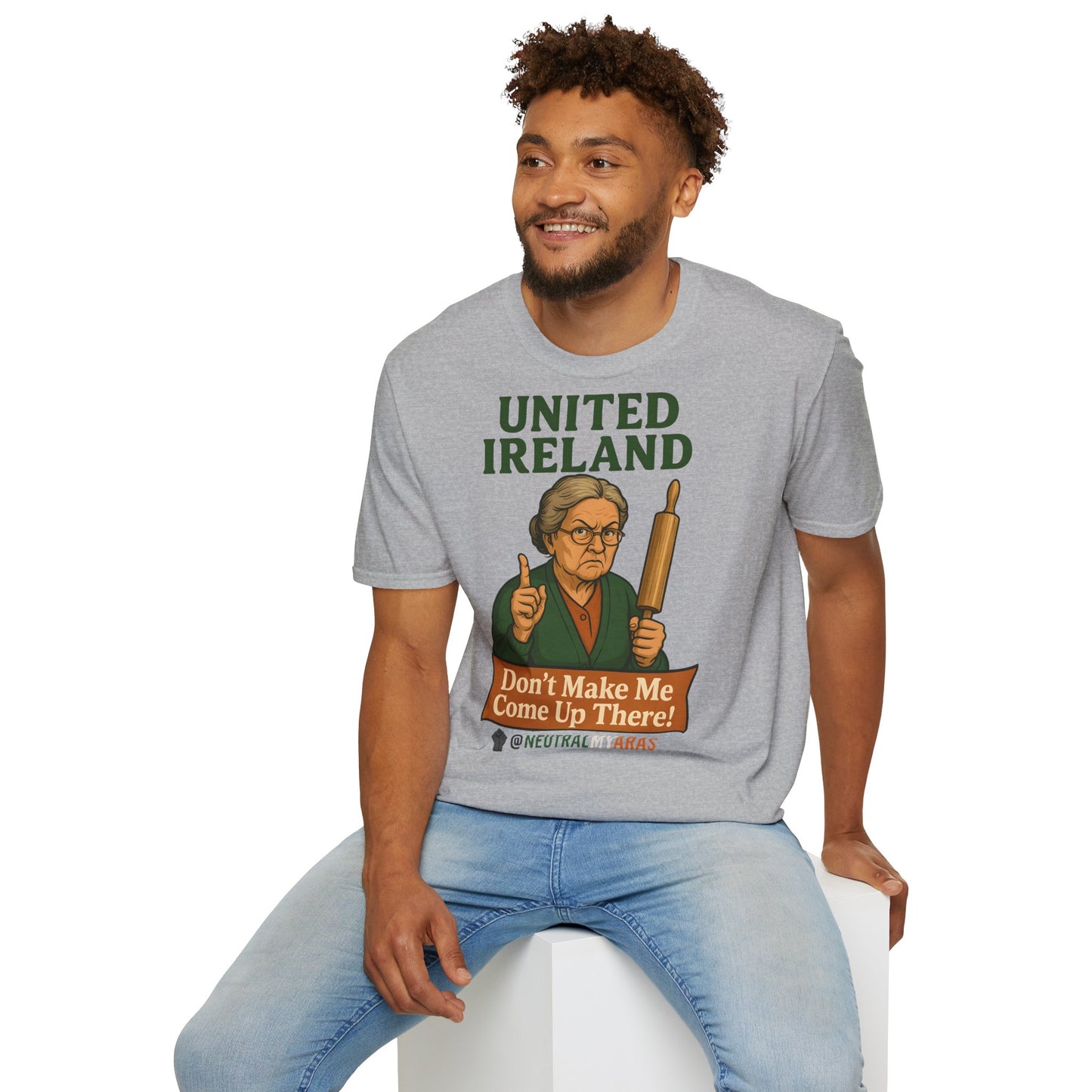 🔥 ANGRY GRANNY "United Ireland – Don’t Make Me Come Up There" T-Shirt ☘️