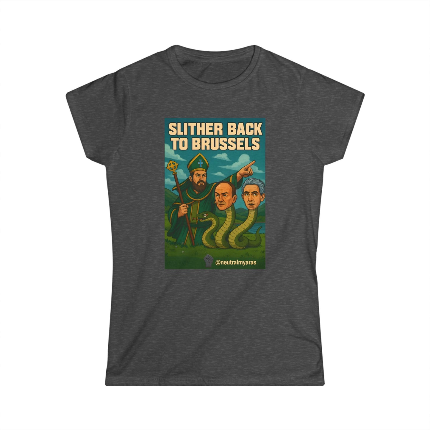 Slither Back to Brussels – St. Patrick vs. The Snakes Woman's Softstyle Tee