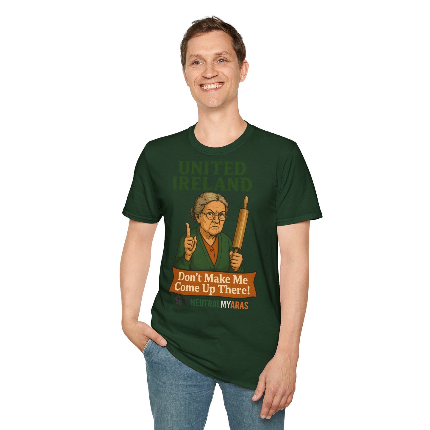 🔥 ANGRY GRANNY "United Ireland – Don’t Make Me Come Up There" T-Shirt ☘️