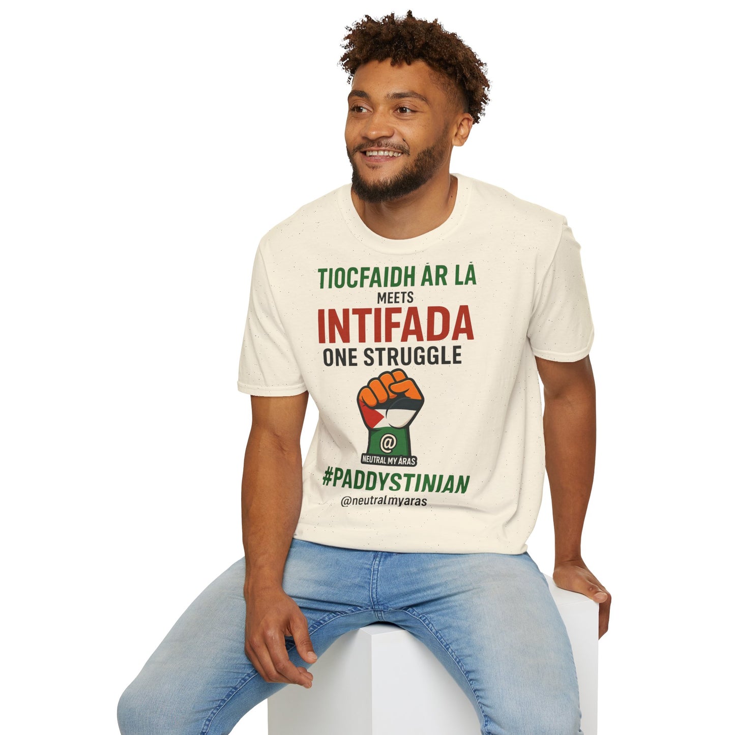 👕 “Tiocfaidh ár lá” Meets “Intifada” – One Struggle - Paddystinian T-Shirt