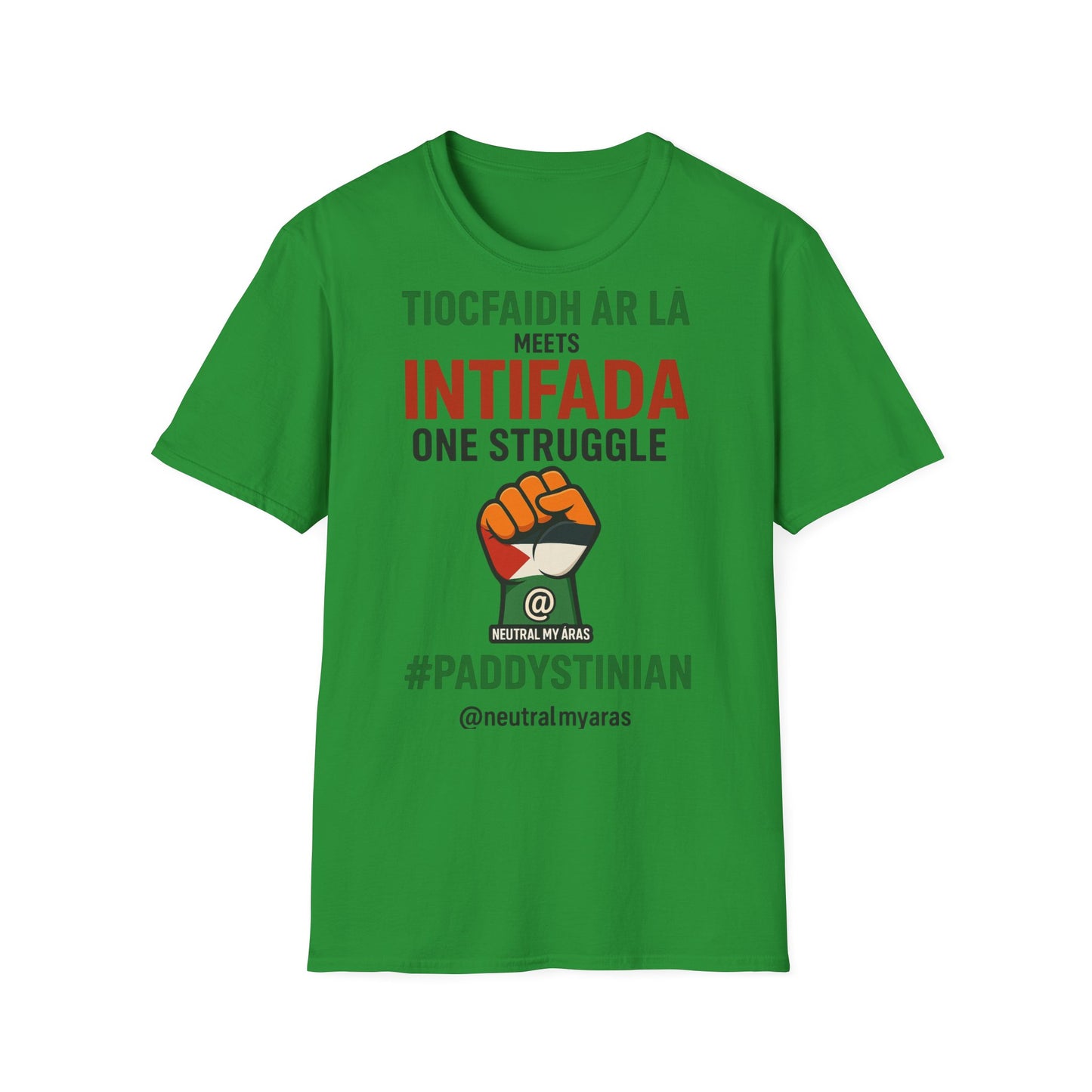 👕 “Tiocfaidh ár lá” Meets “Intifada” – One Struggle - Paddystinian T-Shirt