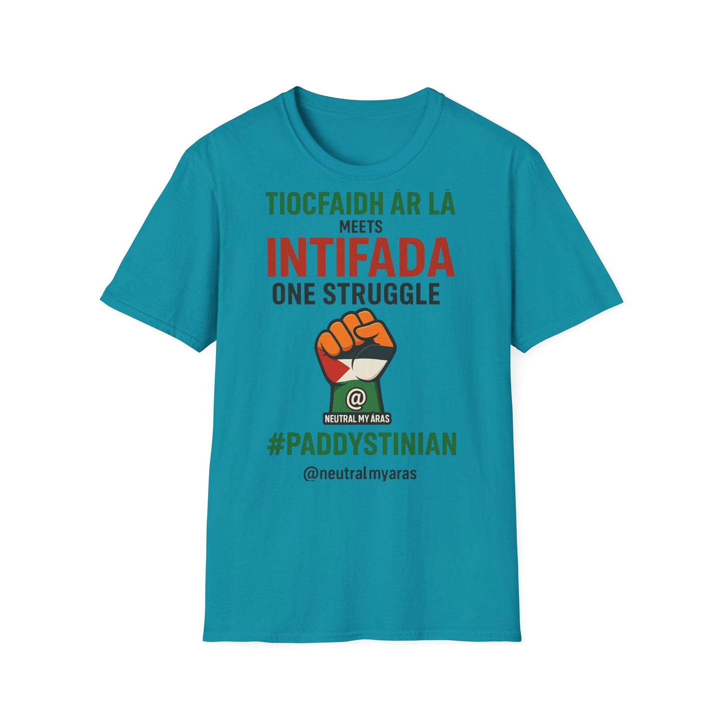 👕 “Tiocfaidh ár lá” Meets “Intifada” – One Struggle - Paddystinian T-Shirt