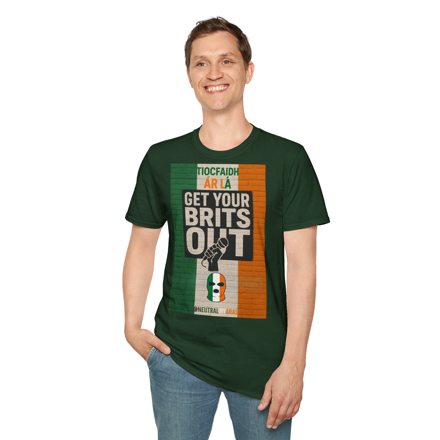 🔥 "GET YOUR BRITS OUT" Tiocfaidh Ár Lá T-shirt ☘️