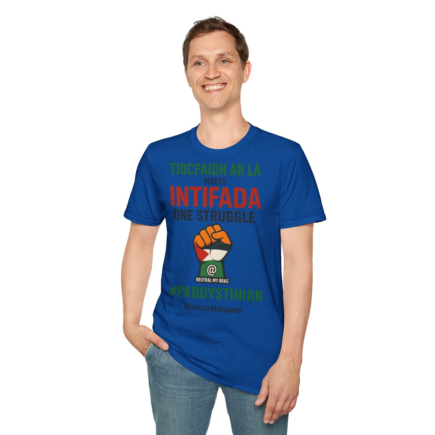 👕 “Tiocfaidh ár lá” Meets “Intifada” – One Struggle - Paddystinian T-Shirt