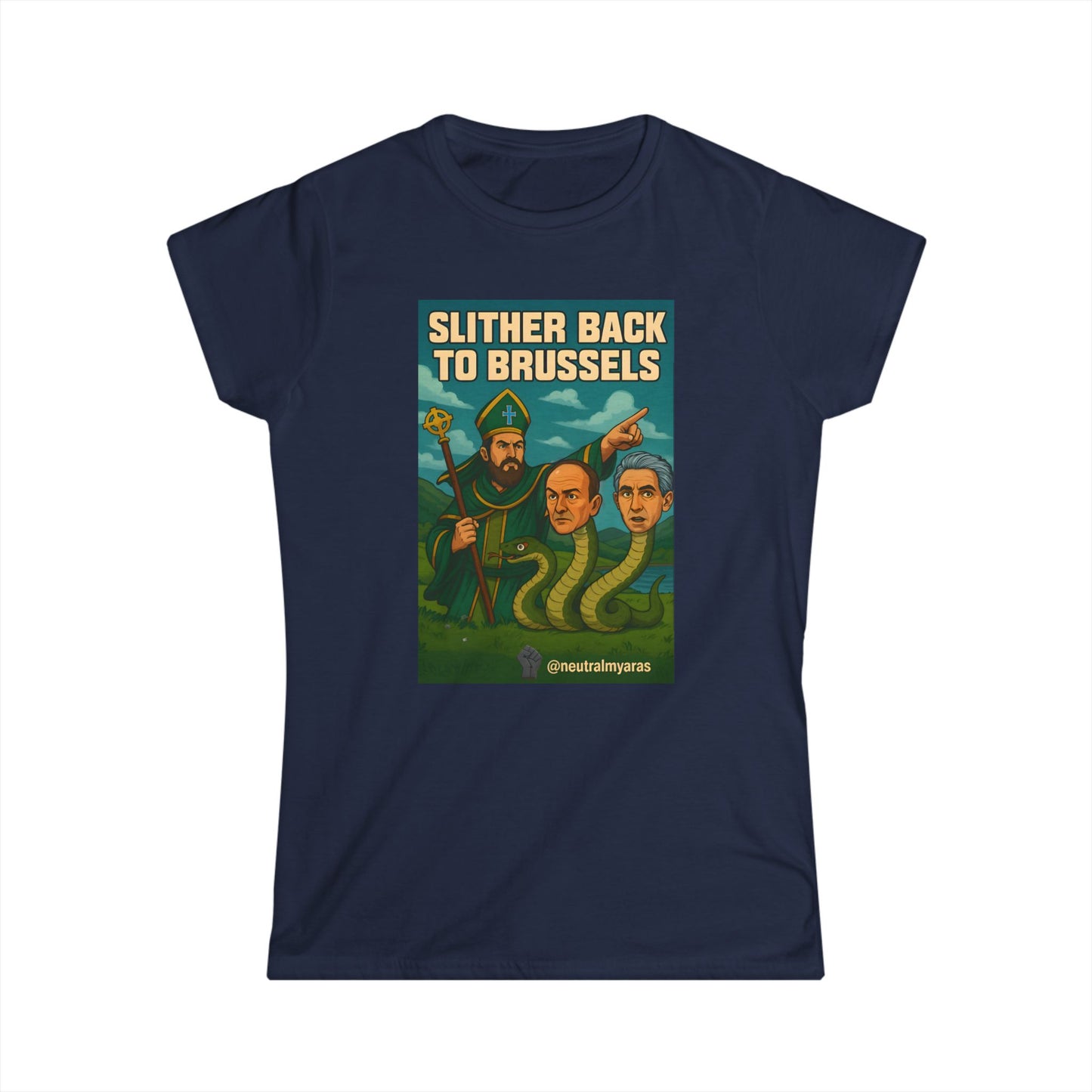 Slither Back to Brussels – St. Patrick vs. The Snakes Woman's Softstyle Tee