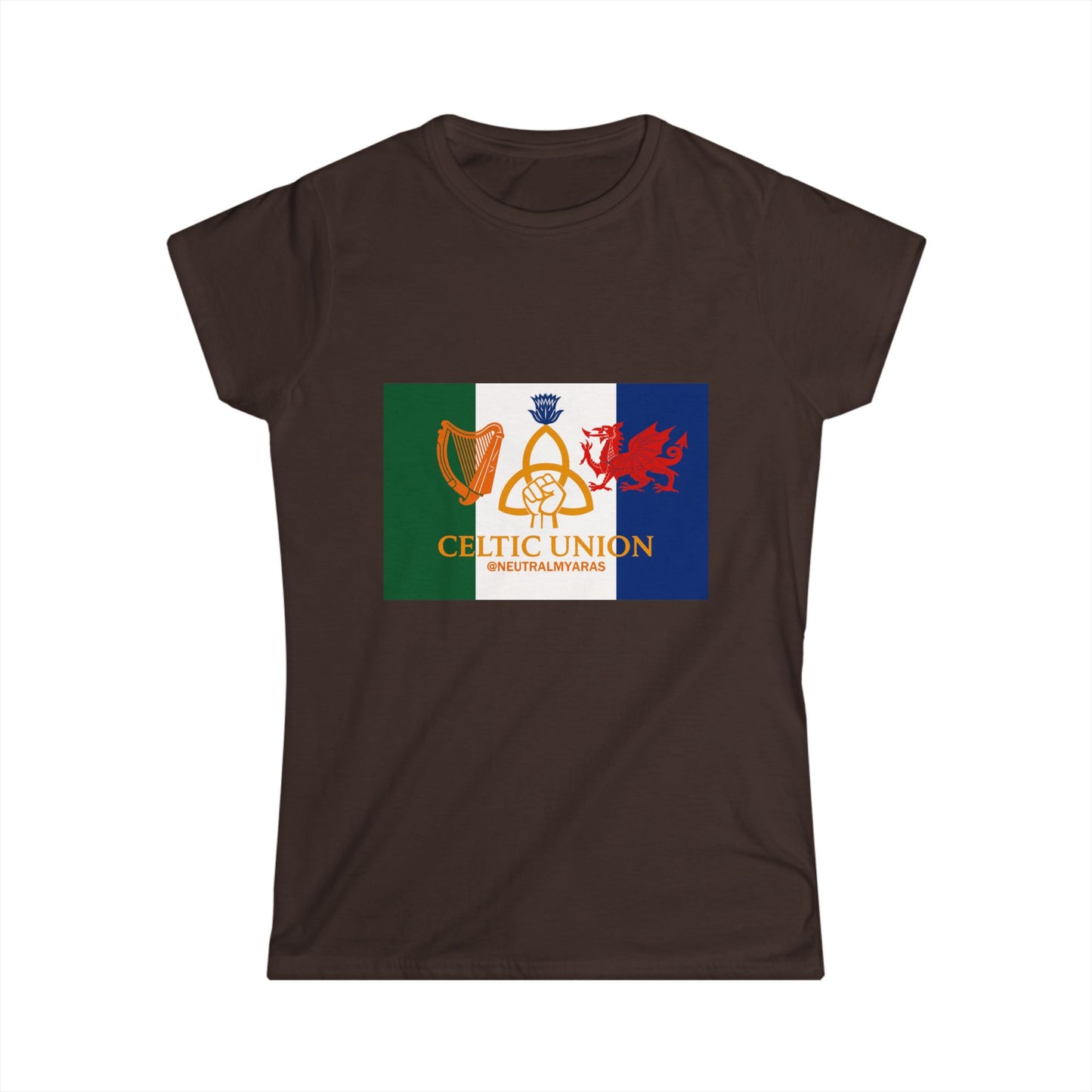 Women's CELTIC UNION FLAG Softstyle Tee