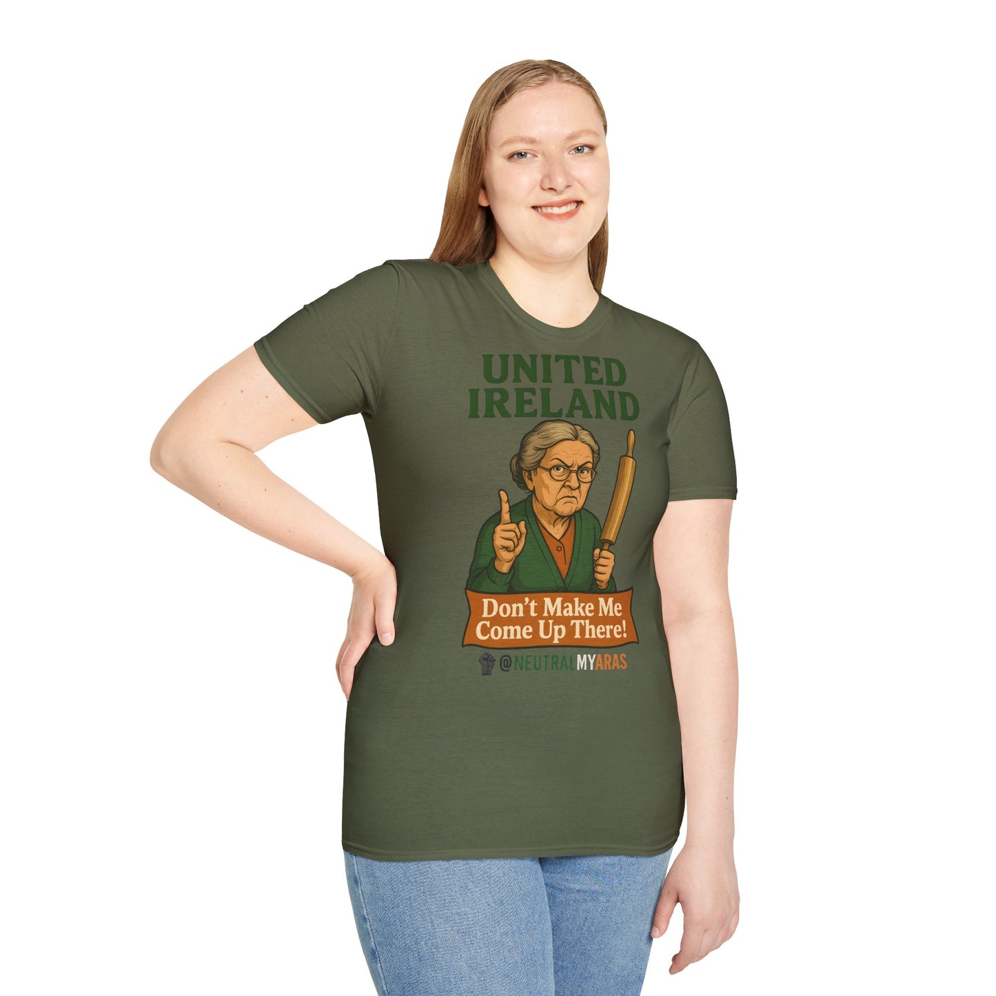 🔥 ANGRY GRANNY "United Ireland – Don’t Make Me Come Up There" T-Shirt ☘️