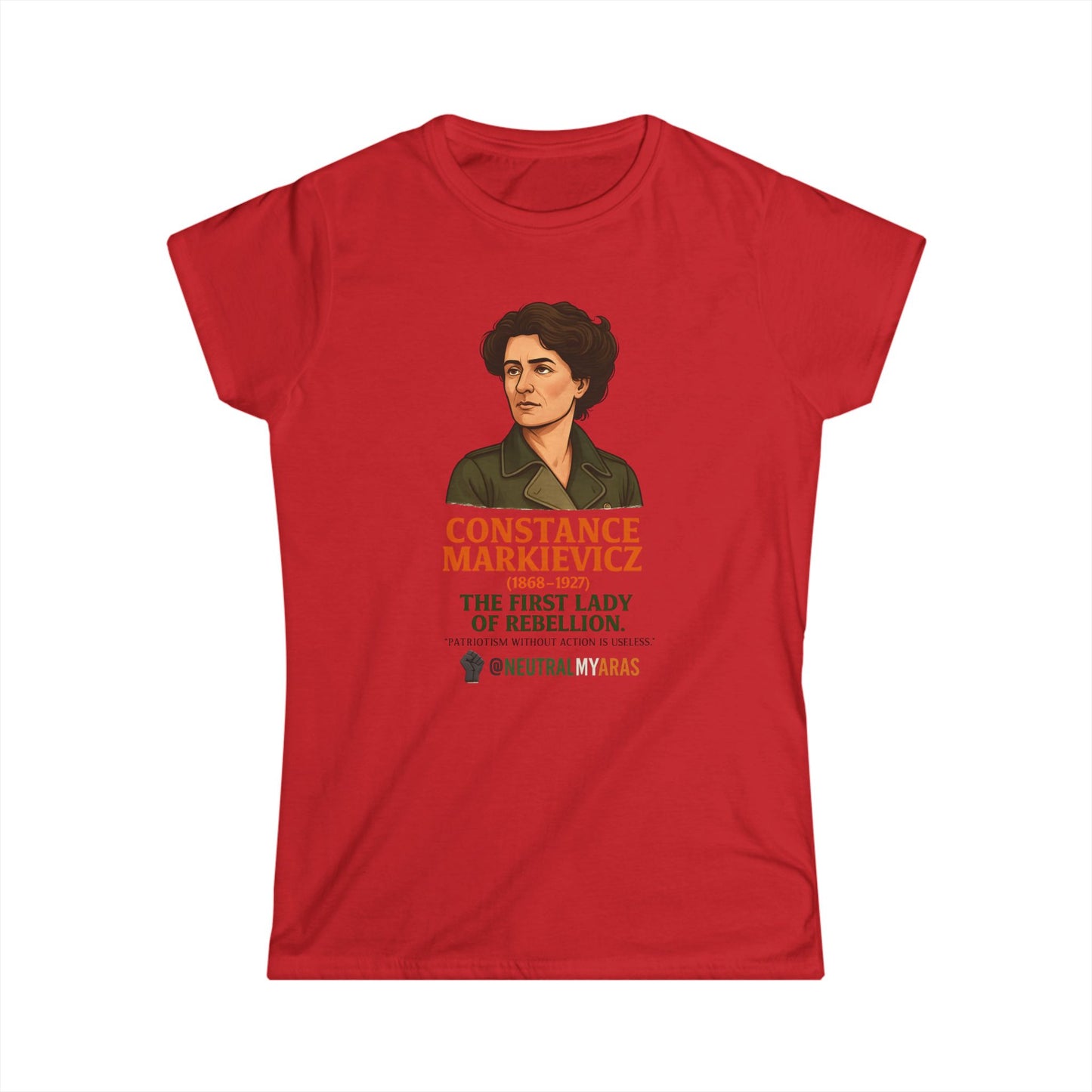 🇮🇪 Constance Markievicz – The First Lady of Rebellion 🇮🇪 - Women's Softstyle Tee