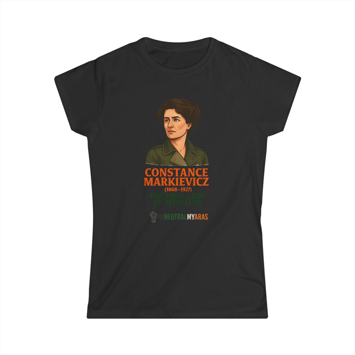🇮🇪 Constance Markievicz – The First Lady of Rebellion 🇮🇪 - Women's Softstyle Tee