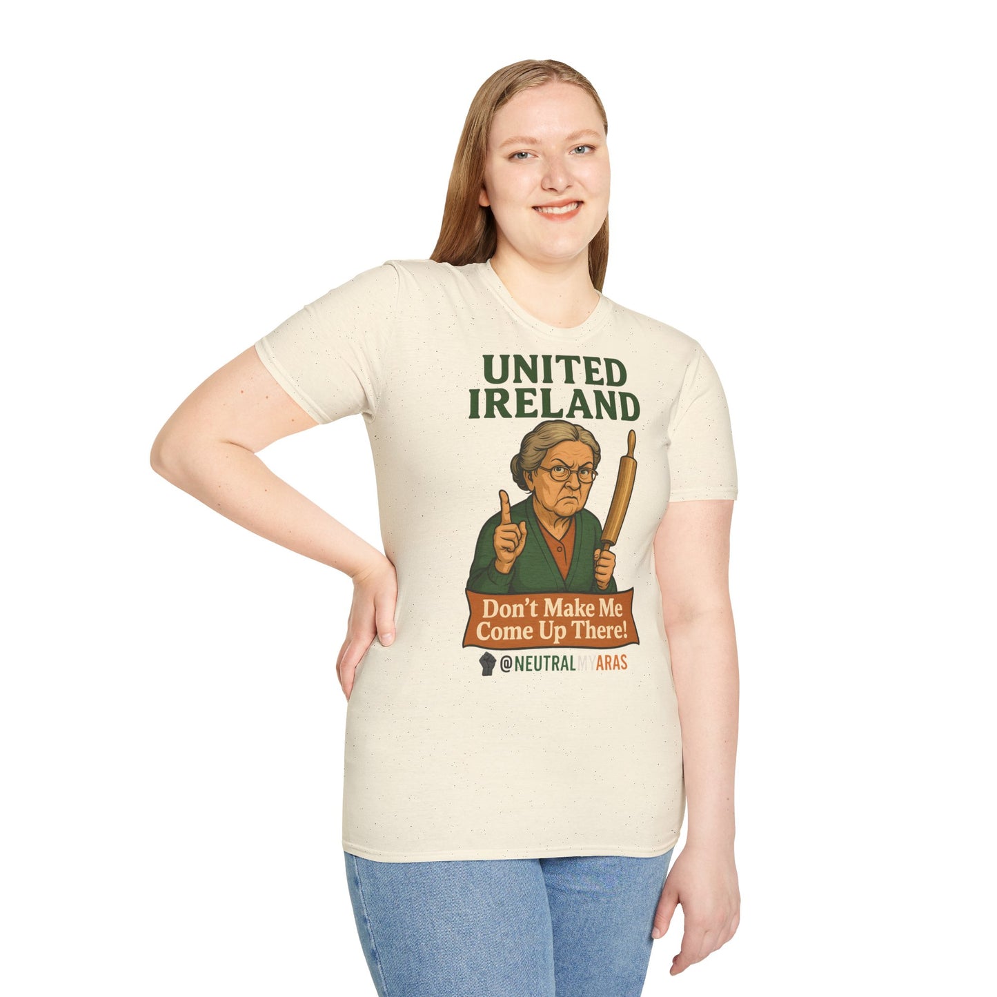 🔥 ANGRY GRANNY "United Ireland – Don’t Make Me Come Up There" T-Shirt ☘️