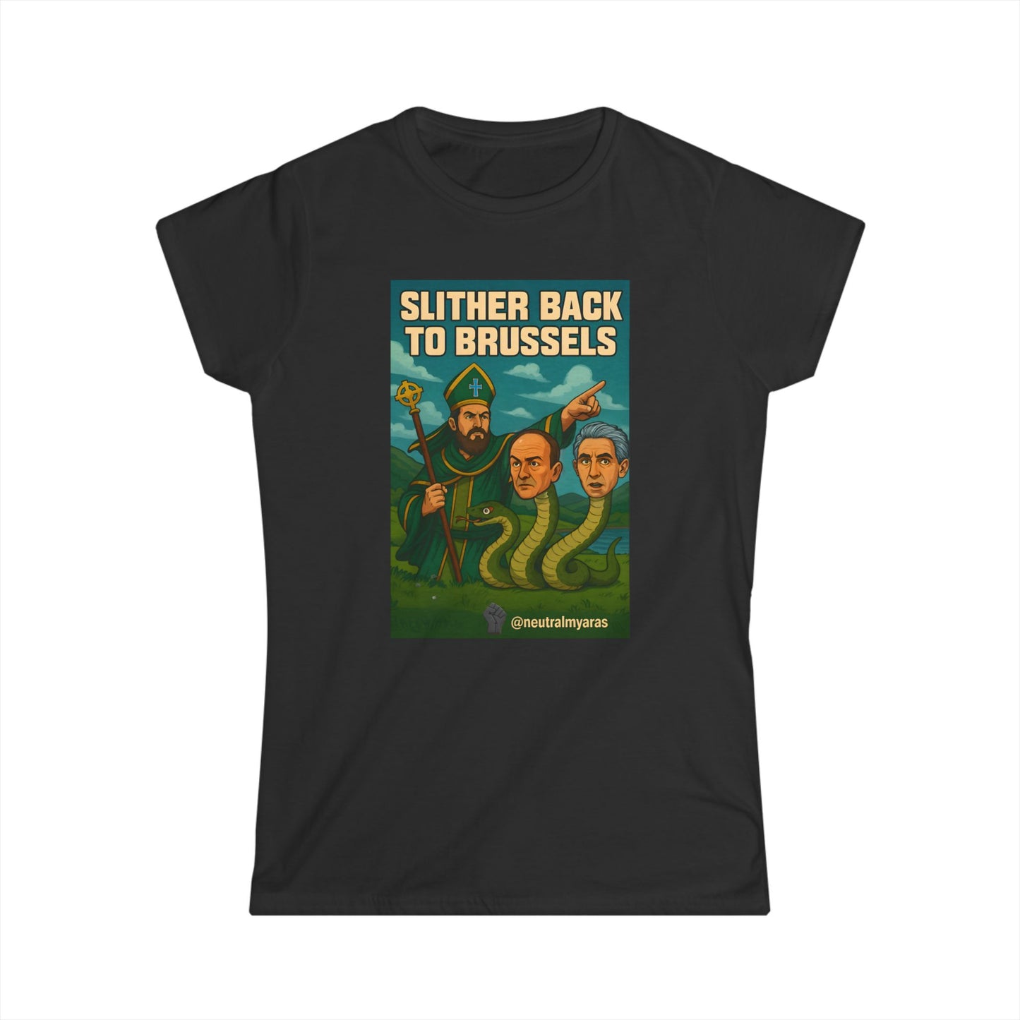 Slither Back to Brussels – St. Patrick vs. The Snakes Woman's Softstyle Tee