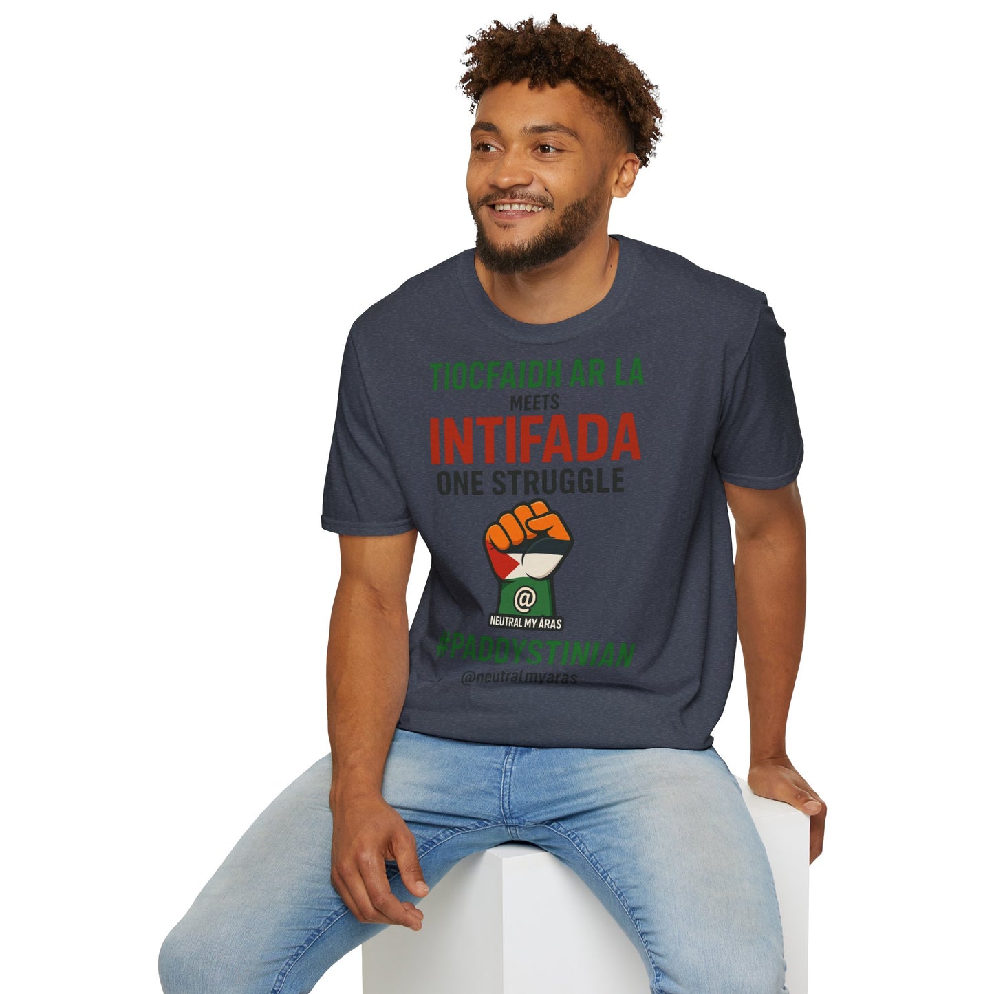 👕 “Tiocfaidh ár lá” Meets “Intifada” – One Struggle - Paddystinian T-Shirt