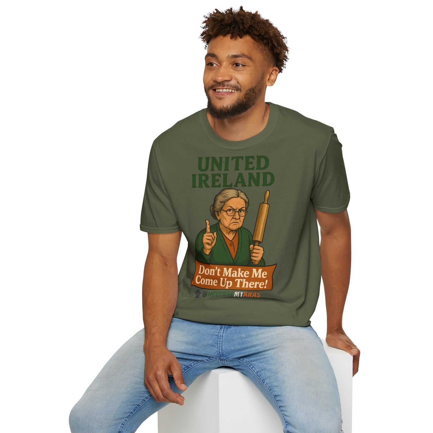 🔥 ANGRY GRANNY "United Ireland – Don’t Make Me Come Up There" T-Shirt ☘️