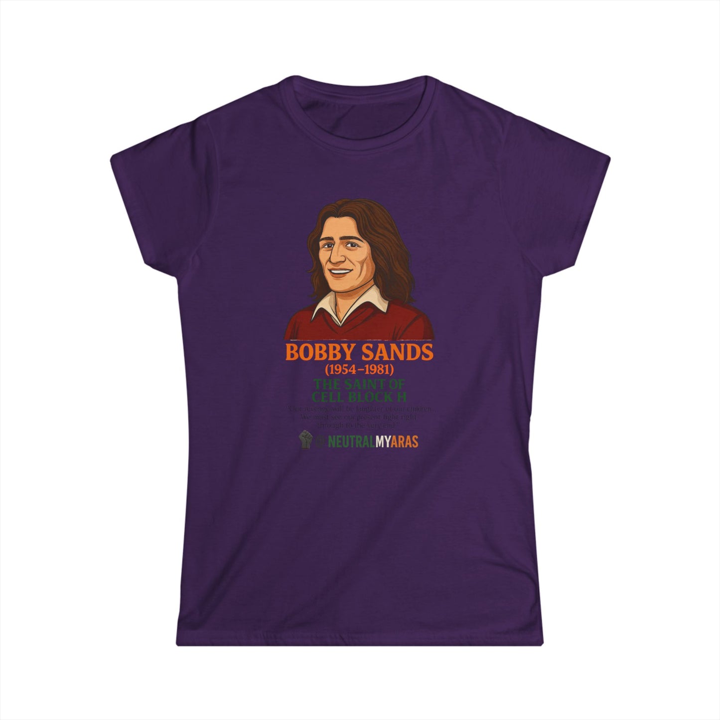 Women's Softstyle Tee 🟧 Bobby Sands – The Saint of Cell Block H
