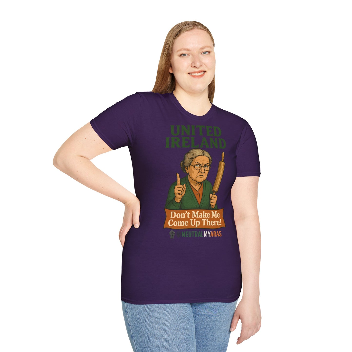 🔥 ANGRY GRANNY "United Ireland – Don’t Make Me Come Up There" T-Shirt ☘️