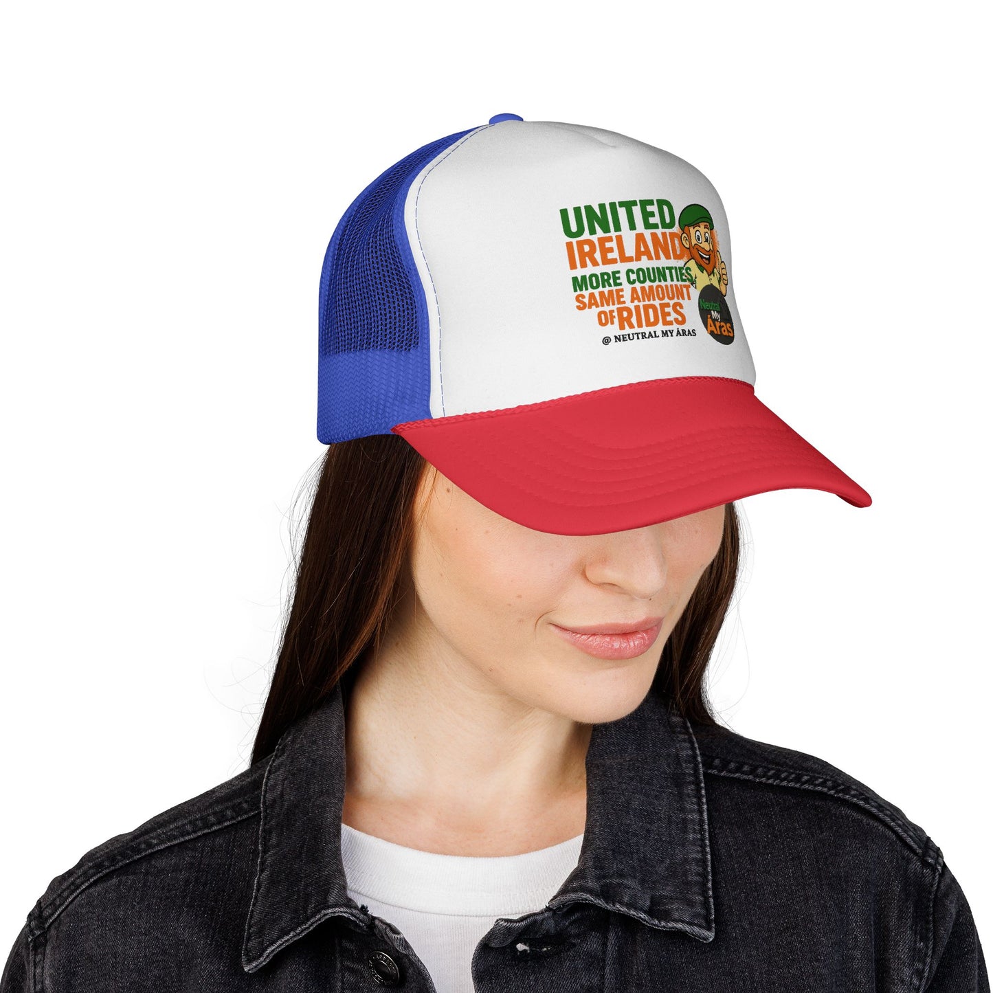 Copy of 🧢 United Ireland Trucker Hat – "More Counties, Same Amount of Rides" Fun Irish Hat, St. Patrick's Day Gift, Casual Outdoor Wear, Festival Accessory, Unique Gift Idea