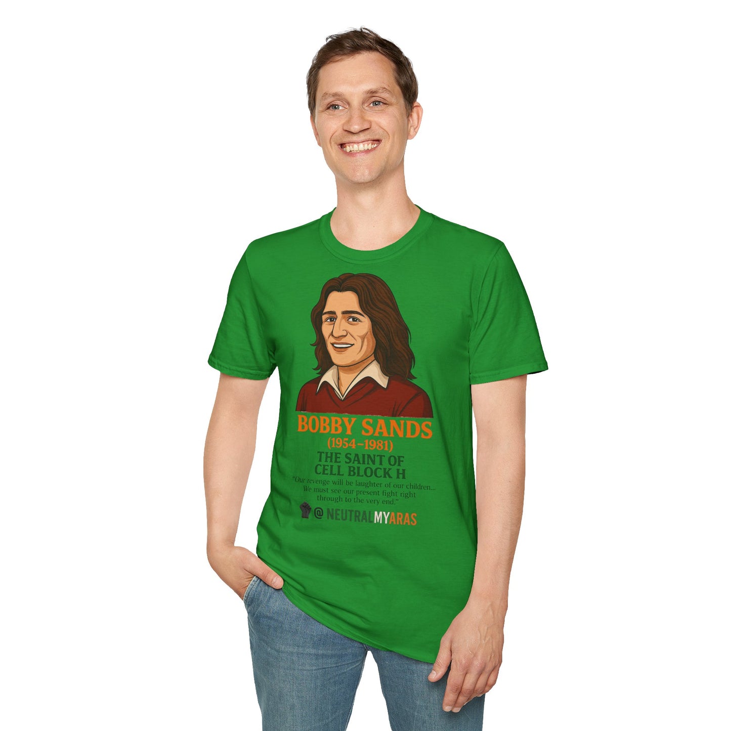 🟧 Bobby Sands – The Saint of Cell Block H T-Shirt ☘️
