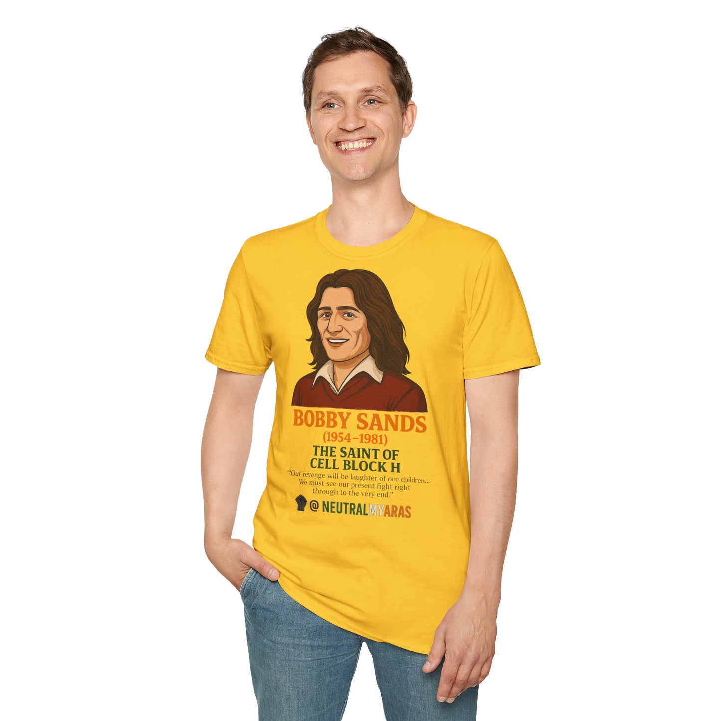 🟧 Bobby Sands – The Saint of Cell Block H T-Shirt ☘️