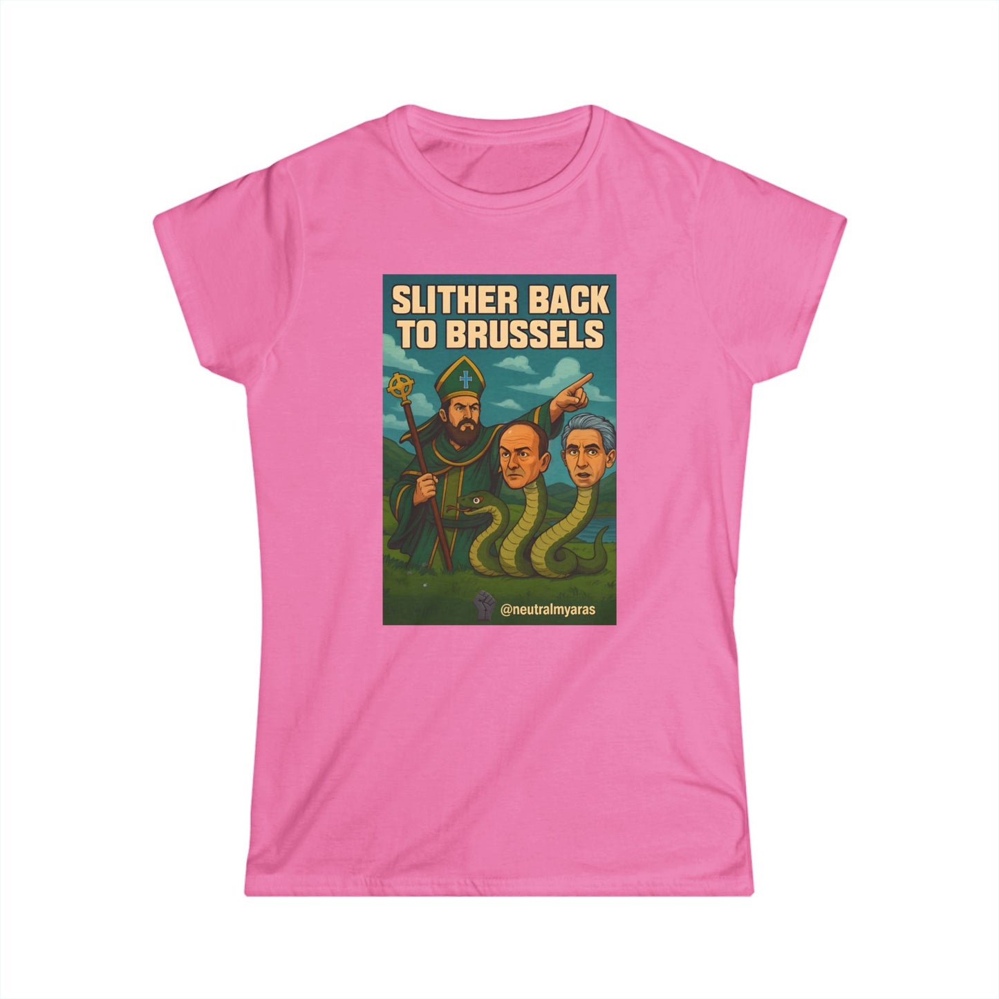 Slither Back to Brussels – St. Patrick vs. The Snakes Woman's Softstyle Tee