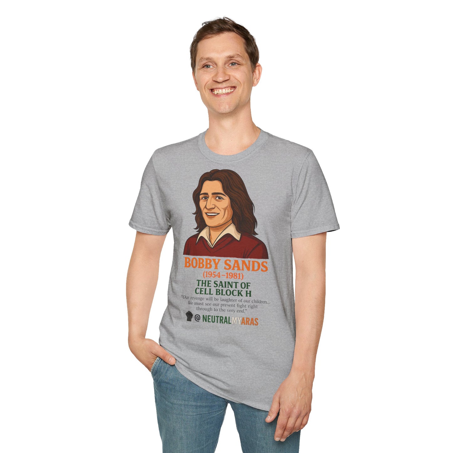 🟧 Bobby Sands – The Saint of Cell Block H T-Shirt ☘️
