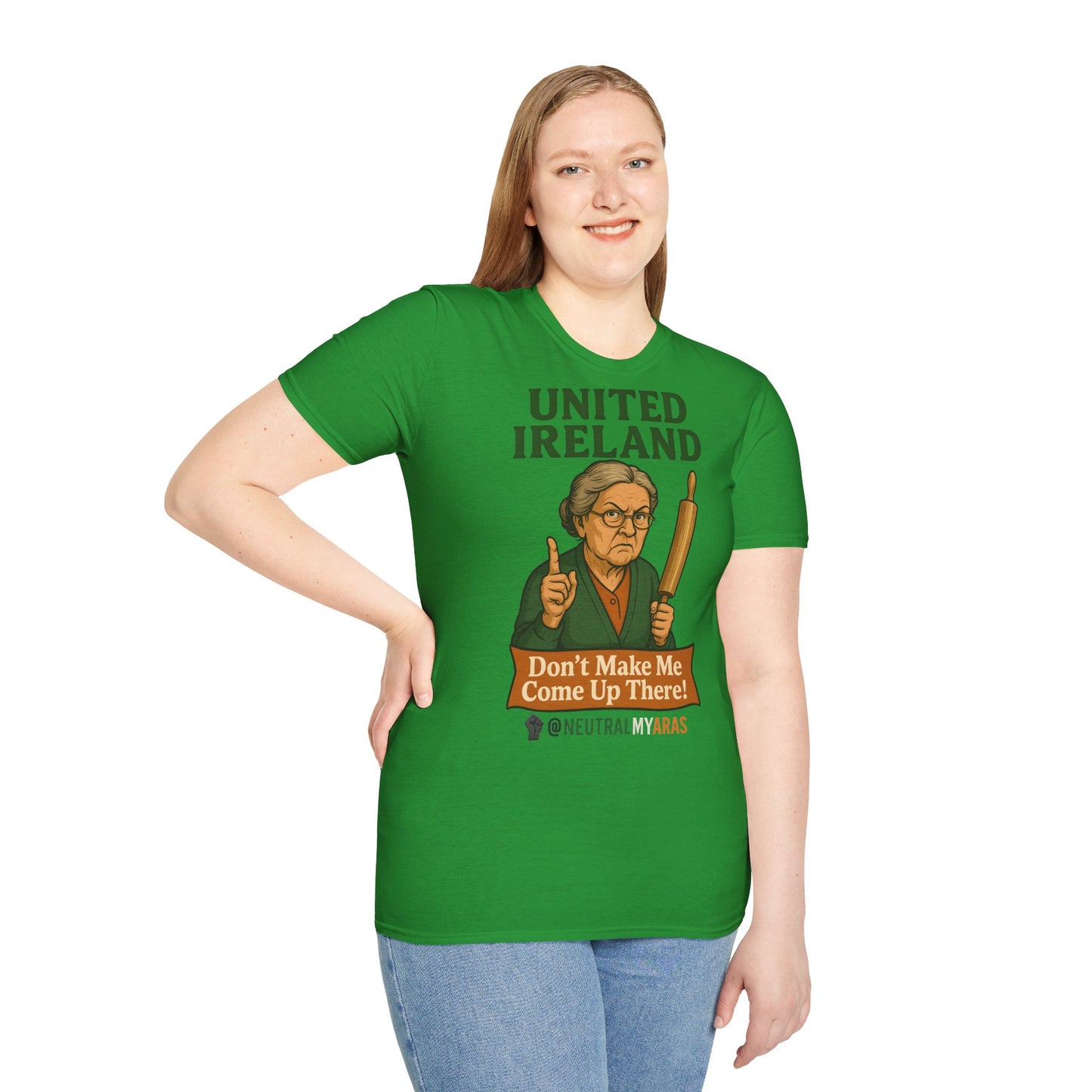 🔥 ANGRY GRANNY "United Ireland – Don’t Make Me Come Up There" T-Shirt ☘️