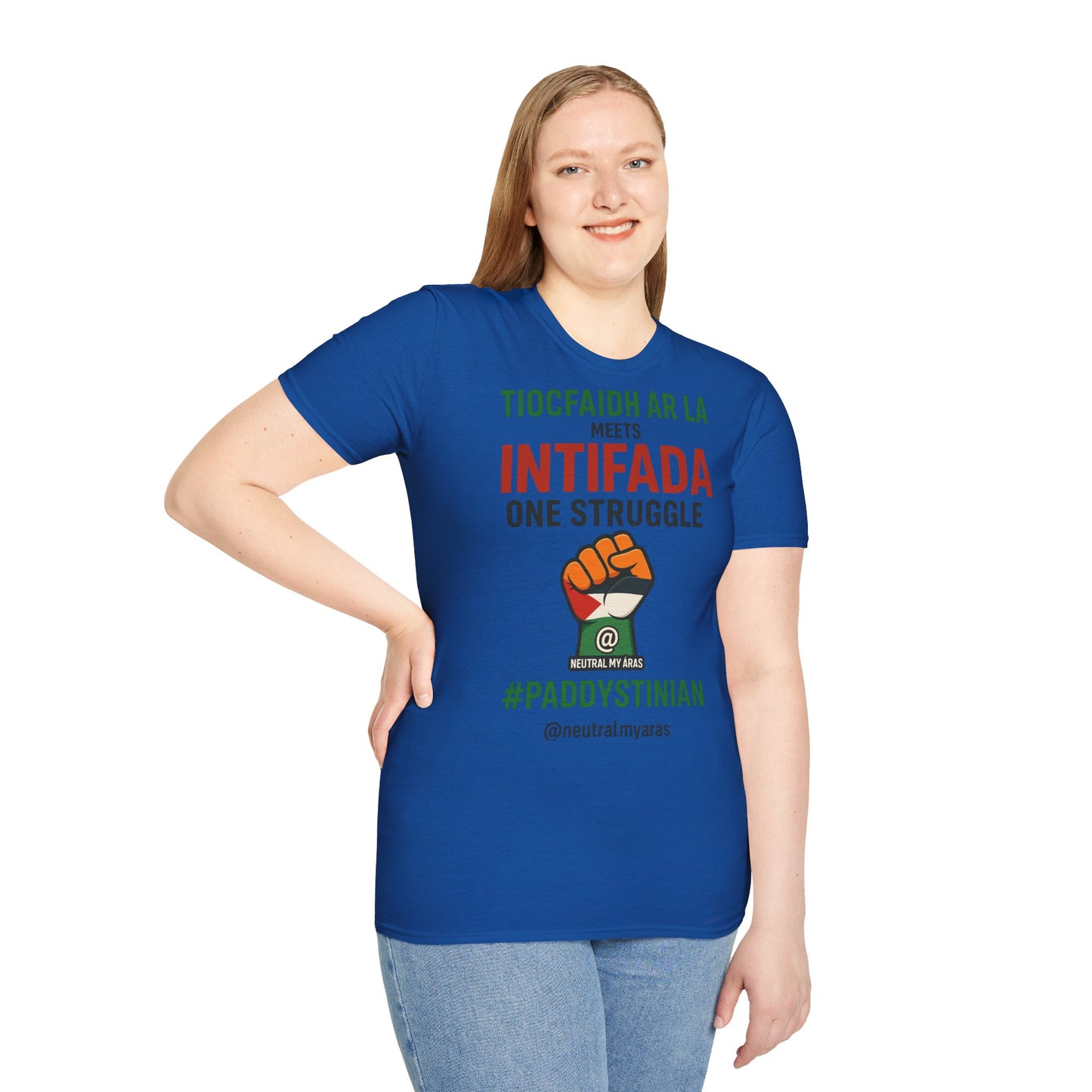👕 “Tiocfaidh ár lá” Meets “Intifada” – One Struggle - Paddystinian T-Shirt